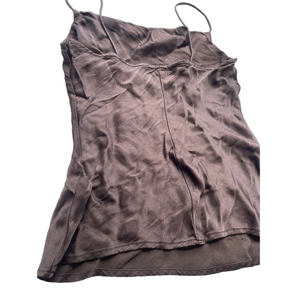 Zara Basic women's Small S SM Brown Spaghetti Strap Tank Top - Picture 4 of 8